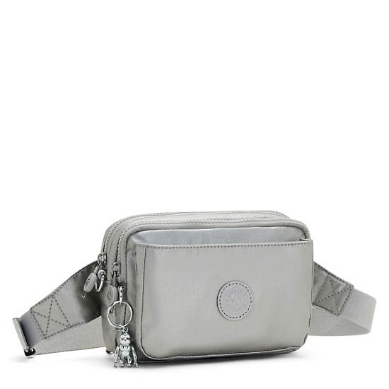 Kipling Abanu Multi Metallic Convertible Crossbody Bag Tassen Zilver | BE 2039DF